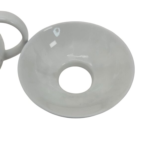 Vintage Blue & White Porcelain Oil & Vinegar Dispenser With Funnel Set JE112 - Picture 5 of 12